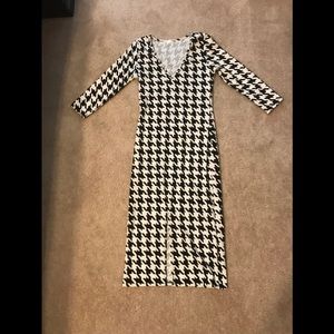 Dress in houndstooth